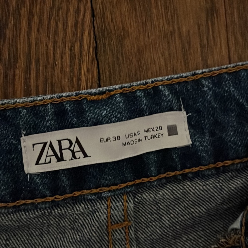 Zara high waisted full length ripped jeans - Picture 4 of 9